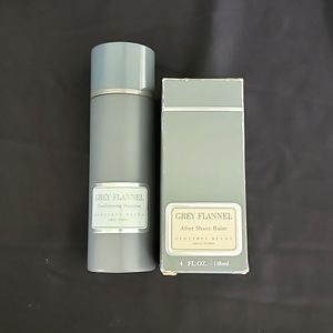 Geoffrey Beene Grey Flannel after shave balm & conditioning shampoo - vintage
